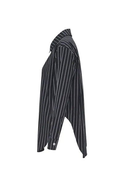 Košeľa Dkny Long Sleeve Shirt Wi Bk/Gry Stripes