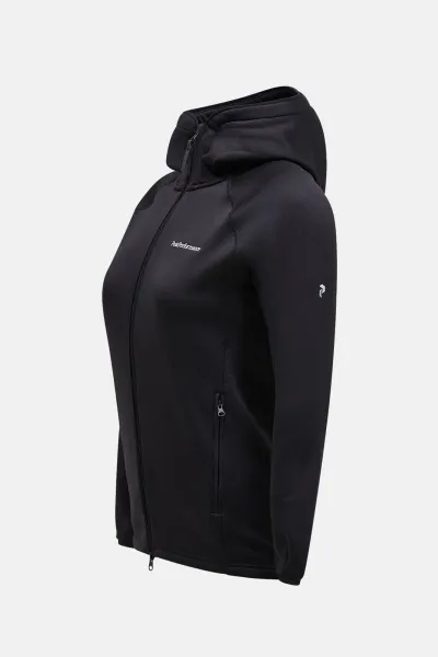 Mikina Peak Performance Flo W Chill Light Zip Hood Black