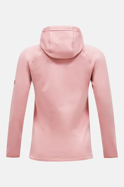 Mikina Peak Performance Flo W Chill Light Zip Hood Warm Blush
