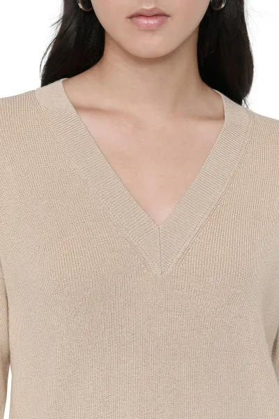 Sveter Dkny L/S Vnck Swtr W/ Sat Chino Khaki