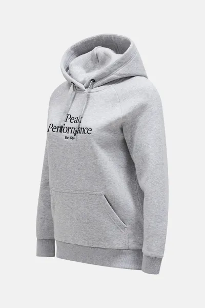 Mikina Peak Performance W Original Hood Med Grey Melange/Black/