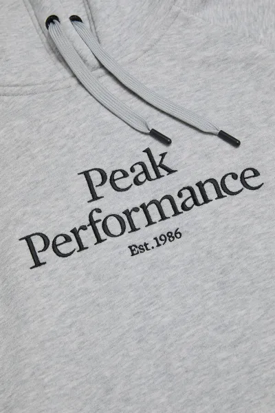 Mikina Peak Performance W Original Hood Med Grey Melange/Black/