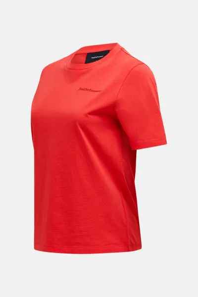 Tričko Peak Performance W Original Small Logo Tee Brilliant Red/Black/