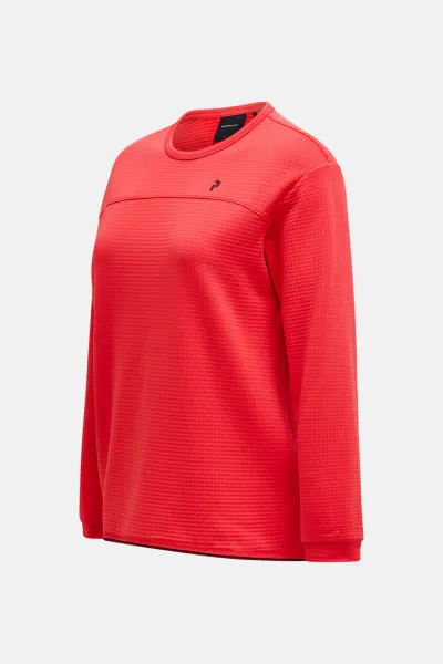 Mikina Peak Performance W Trail Polartec Crew Brilliant Red/Black/