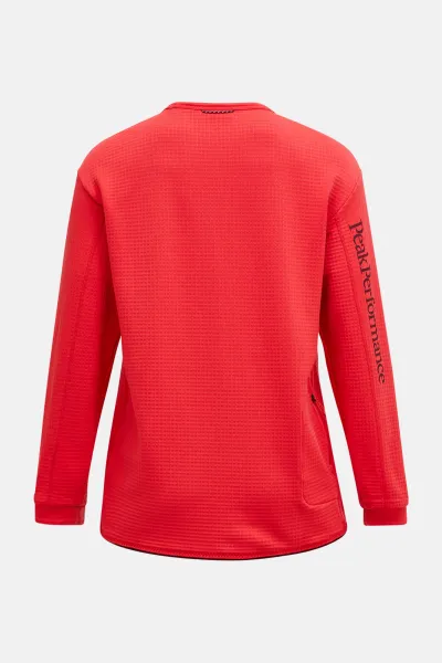 Mikina Peak Performance W Trail Polartec Crew Brilliant Red/Black/