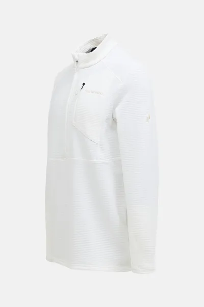 Mikina Peak Performance M Trail Polartec Half Zip Offwhite