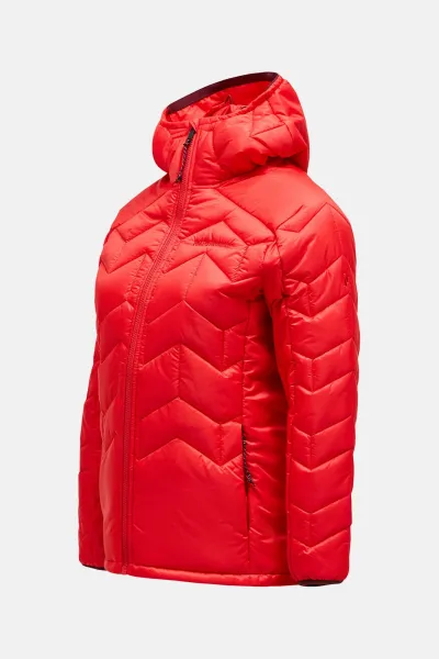 Bunda Peak Performance W Elevate Liner Hood Brilliant Red/Black/