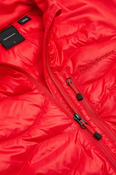 Bunda Peak Performance W Helium Down Hybrid Jack Brilliant Red/Black/