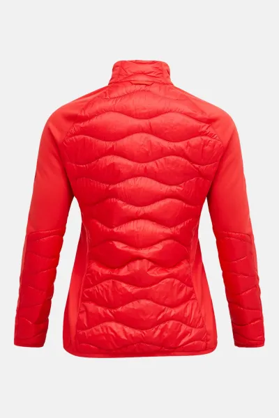 Bunda Peak Performance W Helium Down Hybrid Jack Brilliant Red/Black/