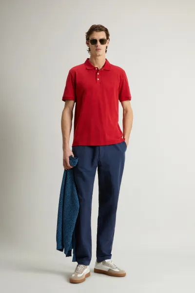 Polokošeľa Woolrich Mackinack Polo Barbados Cherry