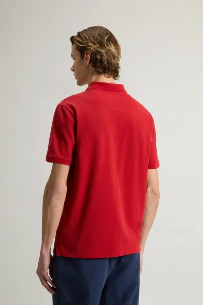 Polokošeľa Woolrich Mackinack Polo Barbados Cherry