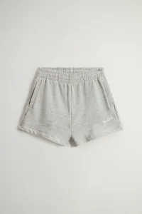 Teplákové Šortky Woolrich Mouline' Fleece Short Medium Grey