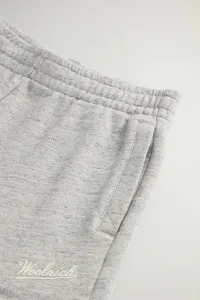 Teplákové Šortky Woolrich Mouline' Fleece Short Medium Grey
