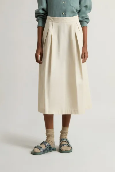 Sukňa Woolrich Easy Full Skirt Light Oak