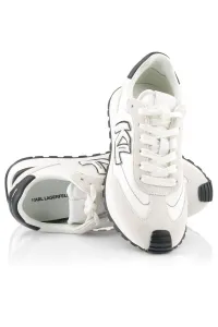 Tenisky Karl Lagerfeld Kairo Kl Sidetrim Lo Mix White Lthr & Textile W/Black