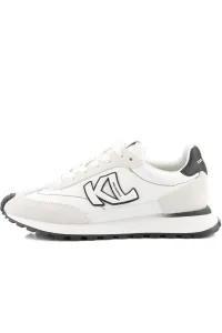 Tenisky Karl Lagerfeld Kairo Kl Sidetrim Lo Mix White Lthr & Textile W/Black