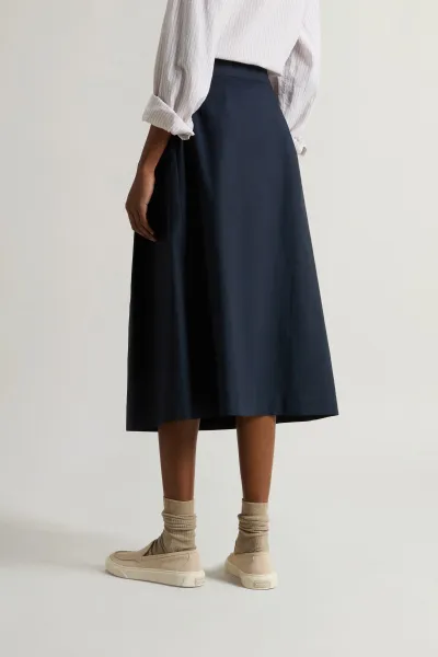 Sukňa Woolrich Easy Full Skirt Melton Blue