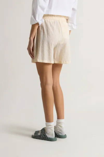 Šortky Woolrich Seersucker Cotton Short Yellow Check