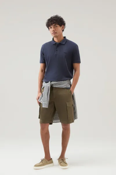 Polokošeľa Woolrich Mackinack Polo Melton Blue