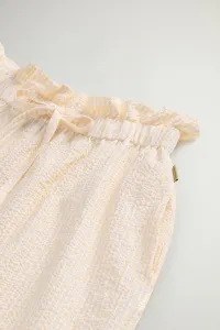 Šortky Woolrich Seersucker Cotton Short Yellow Check