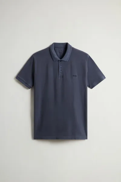Polokošeľa Woolrich Mackinack Polo Melton Blue