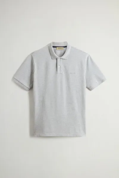 Polokošeľa Woolrich Classic American Polo Light Grey Melange