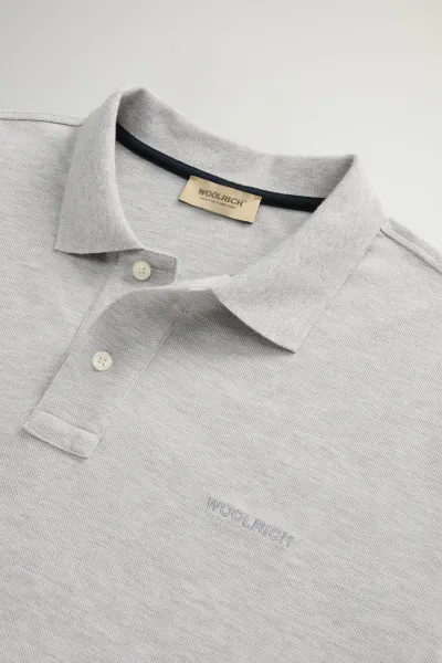 Polokošeľa Woolrich Classic American Polo Light Grey Melange