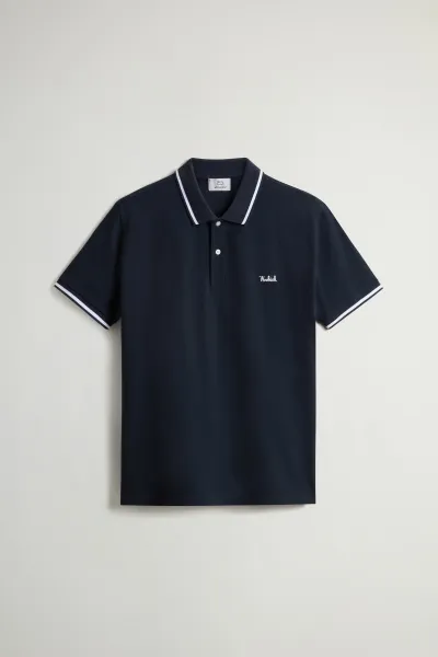 Polokošeľa Woolrich Monterey Polo Melton Blue