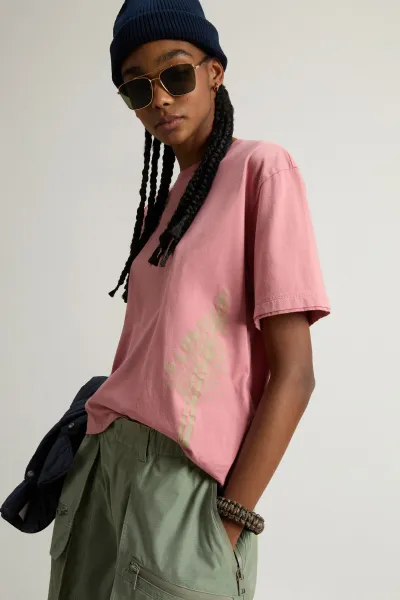 Tričko Woolrich Graphic Tee Dry Rose