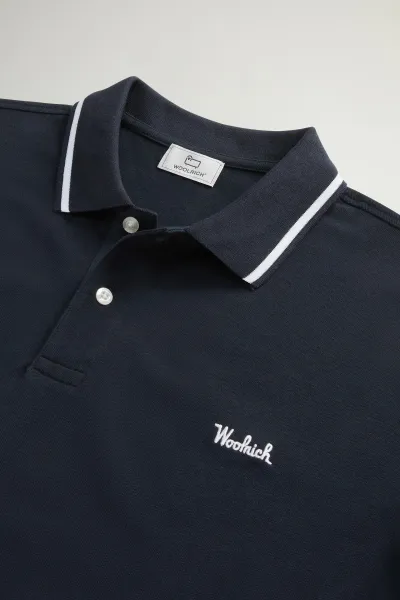Polokošeľa Woolrich Monterey Polo Melton Blue