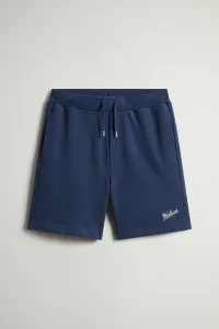 Teplákové Šortky Woolrich Mouline Shorts Melton Blue