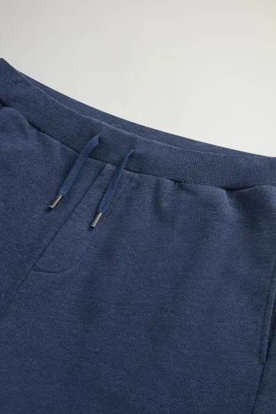 Teplákové Šortky Woolrich Mouline Shorts Melton Blue
