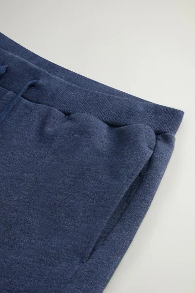 Teplákové Šortky Woolrich Mouline Shorts Melton Blue
