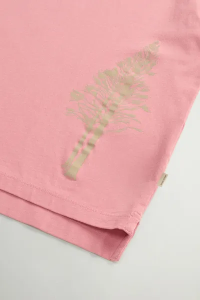 Tričko Woolrich Graphic Tee Dry Rose