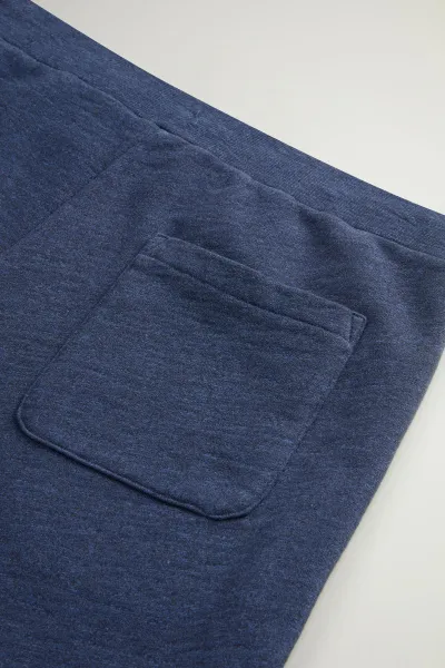 Teplákové Šortky Woolrich Mouline Shorts Melton Blue