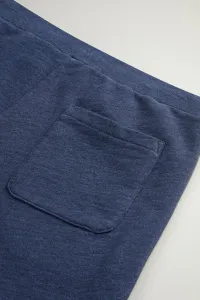 Teplákové Šortky Woolrich Mouline Shorts Melton Blue