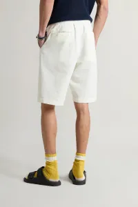 Šortky Woolrich Linen Blend Shorts Feather White