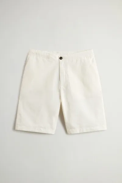 Šortky Woolrich Linen Blend Shorts Feather White