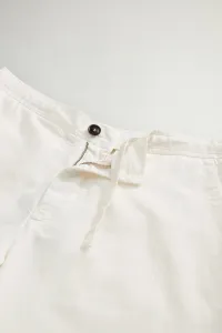 Šortky Woolrich Linen Blend Shorts Feather White