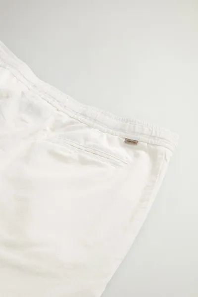 Šortky Woolrich Linen Blend Shorts Feather White