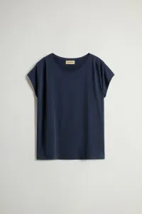 Tričko Woolrich Pleated T-Shirt Melton Blue
