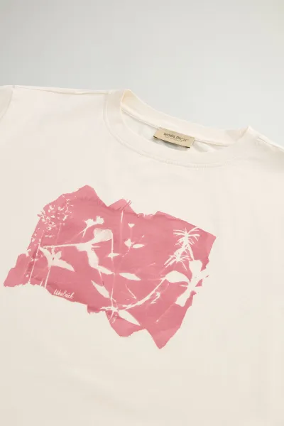Tričko Woolrich Graphic Tee Jet Stream Leaf