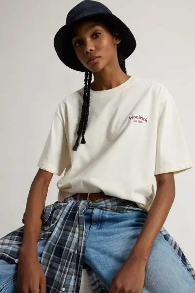 Tričko Woolrich Logo Tee Jet Stream