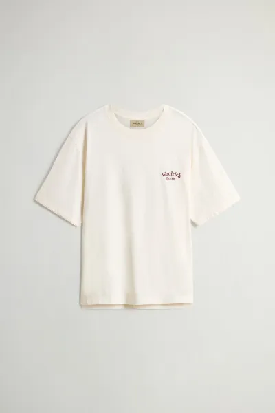 Tričko Woolrich Logo Tee Jet Stream