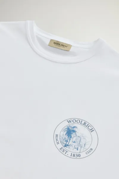 Tričko Woolrich Graphic T-Shirt Bright White