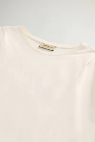 Tričko Woolrich Pleated T-Shirt Jet Stream