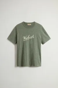 Tričko Woolrich Mouline Jersey Logo T-Shirt Greenstone