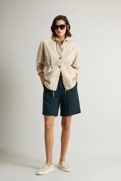 Košeľa Woolrich Gabardine Overshirt Light Oak
