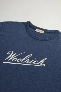 Tričko Woolrich Mouline Jersey Logo T-Shirt Melton Blue