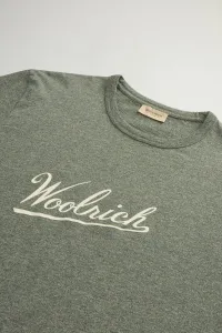 Tričko Woolrich Mouline Jersey Logo T-Shirt Greenstone